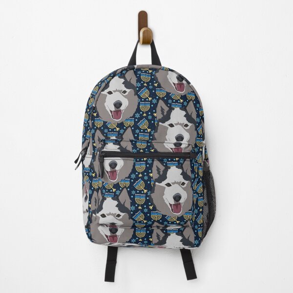 Item preview, Chanukah pattern husky designed and sold by LeahcarsArt.