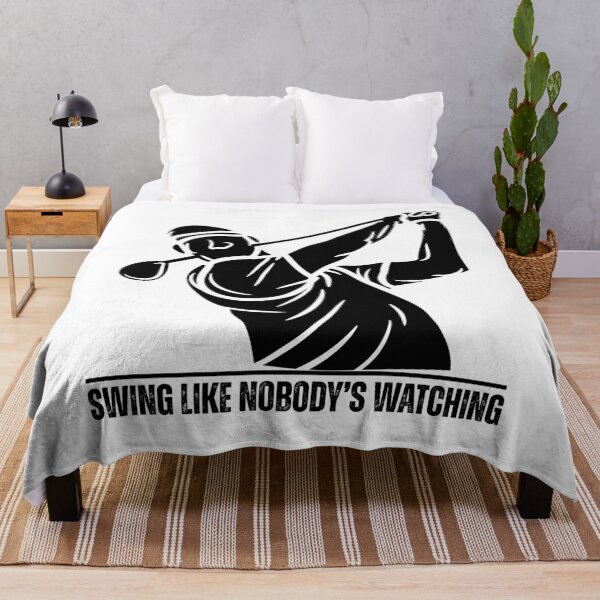 Item preview, Swing Like Nobody’s Watching – Golf Swing Silhouette Design designed and sold by BlesstB.
