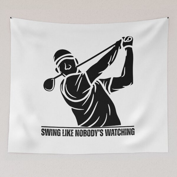 Item preview, Swing Like Nobody’s Watching – Golf Swing Silhouette Design designed and sold by BlesstB.