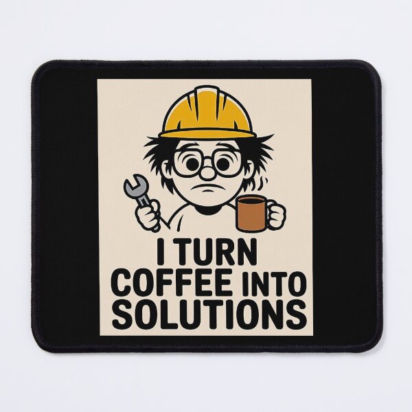 Item preview, Engineer - I turn coffee into solutions  designed and sold by Agu210.