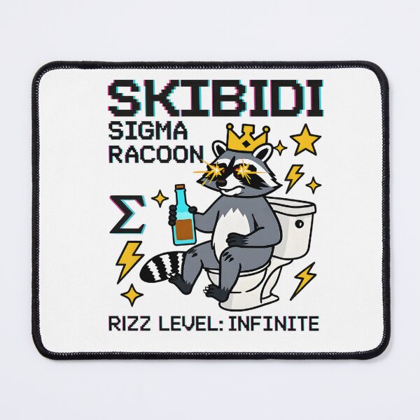 Item preview, Skibidi Sigma Raccoon Infinite Rizz Art designed and sold by AnnDesignStudio.