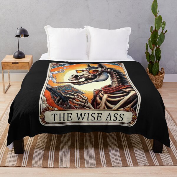 Item preview, The Wise @ss Skeleton Tarot Card | Gothic Occult Apparel & Home Decor Design designed and sold by Compass and a Camera.