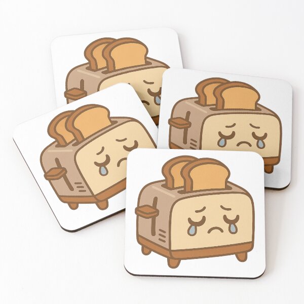 Item preview, Kawaii Sad Toaster – Funny Relatable Meme Art designed and sold by kimkosovo.