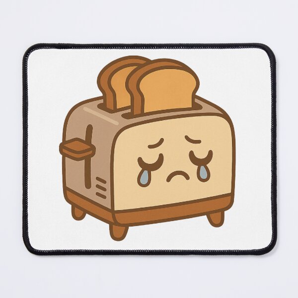 Item preview, Kawaii Sad Toaster – Funny Relatable Meme Art designed and sold by kimkosovo.
