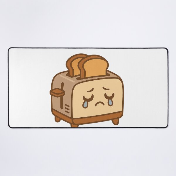 Item preview, Kawaii Sad Toaster – Funny Relatable Meme Art designed and sold by kimkosovo.