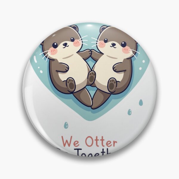 Item preview, Adorable Otter Couple- Love Heart Water Animal Pun designed and sold by GrumpySableye.