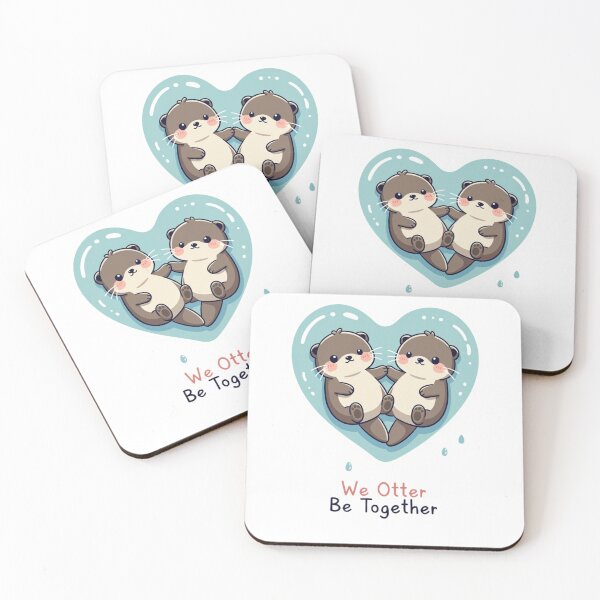 Item preview, Adorable Otter Couple- Love Heart Water Animal Pun designed and sold by GrumpySableye.