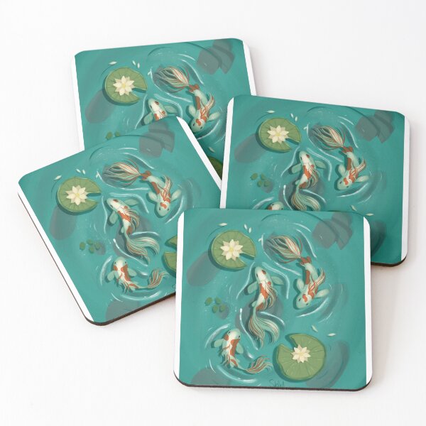 Item preview, Koi fishes and water lilies  designed and sold by Stefania do Rego Almeida.