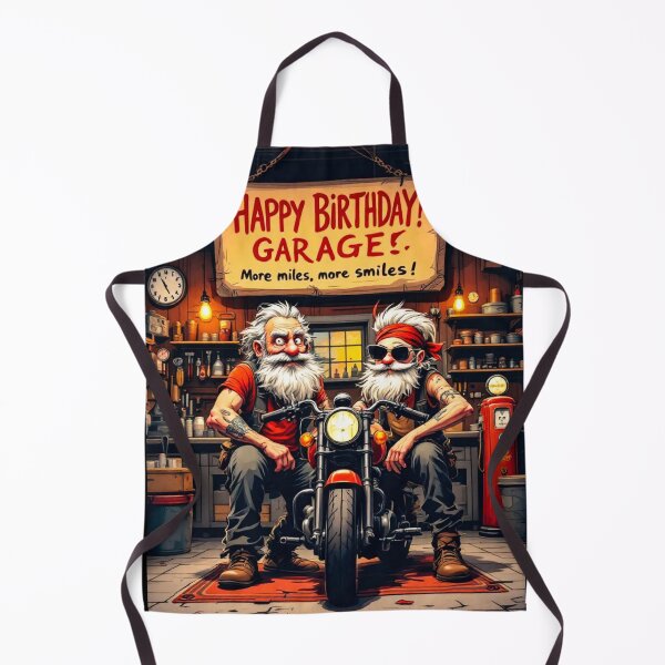 Item preview, HAPPY BIRTHDAY BIKER GARAGE 8 designed and sold by SteadyRolling.
