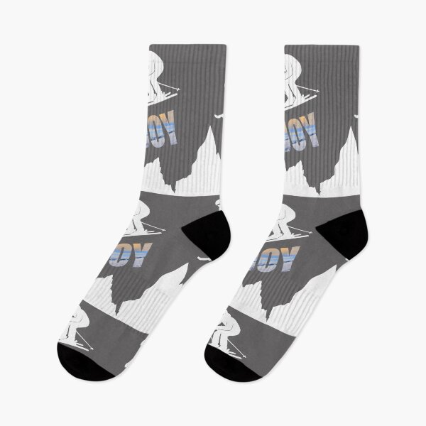 Item preview, Joy - Winter design with sunset, skier & mountain silhouette designed and sold by Katja LebenFreude.