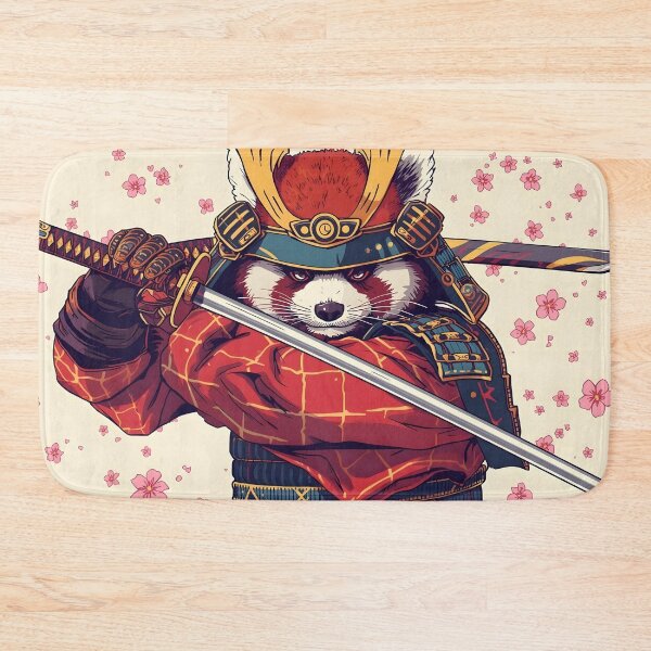 Item preview, Samurai Red Panda – Cherry Blossom Warrior designed and sold by Grizzlysales.