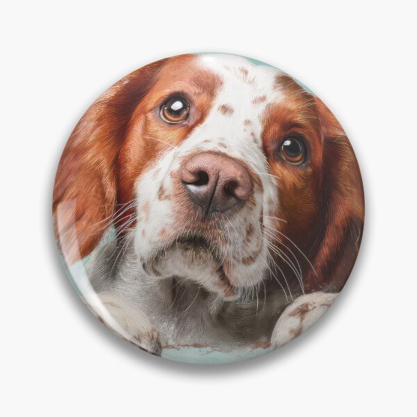 Item preview, Irish Red and White Setter Peeking over Wall 01 designed and sold by Elisabeth Lucas.