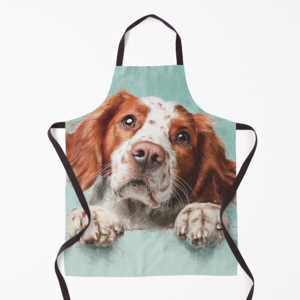 Item preview, Irish Red and White Setter Peeking over Wall 01 designed and sold by Elisabeth Lucas.