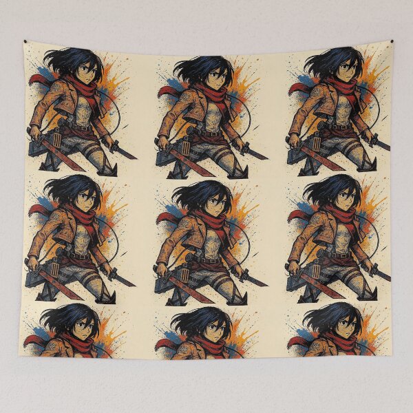 Item preview, Attack On Titan - Mikasaa Ackerman - Street Art designed and sold by AnimeShin.