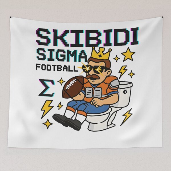 Item preview, Skibidi Sigma Football Infinite Rizz Art designed and sold by AnnDesignStudio.