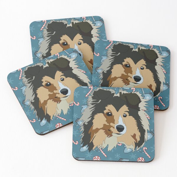 Item preview, Christmas pattern collie designed and sold by LeahcarsArt.