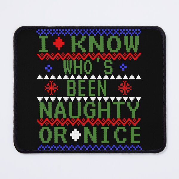 Artikelvorschau, Hässliches Weihnachtspullover-Design: Ich weiß, wer brav und wer unartig war. entworfen und verkauft von MimsTees.