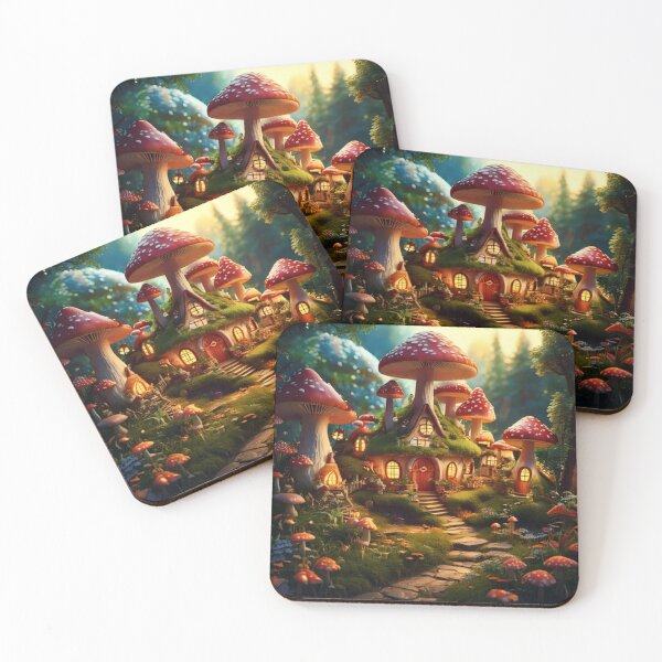 Item preview, Lifestyle Hub: Whimsical Mushroom Houses in a Cozy Gnome Village designed and sold by M&M Lifestyle Hub.