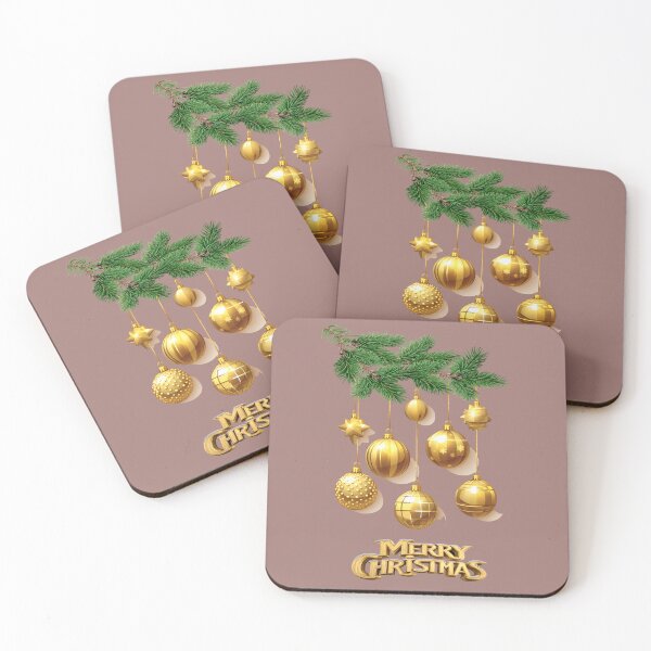 Item preview, Merry Christmas baubles on a spruce branch seasonal graphics designed and sold by JaroDesign2023.