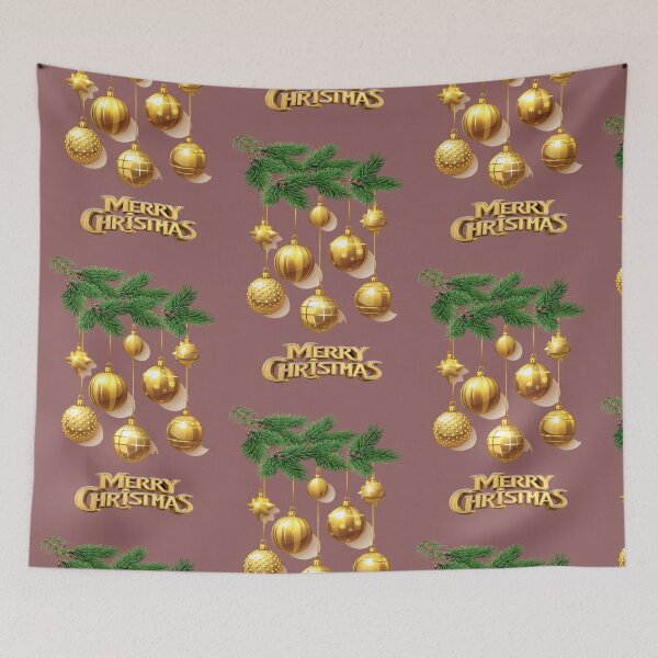 Item preview, Merry Christmas baubles on a spruce branch seasonal graphics designed and sold by JaroDesign2023.