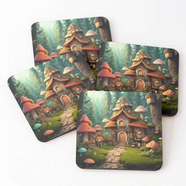 Item preview, Lifestyle Hub: Fantasy Woodland Village with Mushroom Cottages designed and sold by M&M Lifestyle Hub.