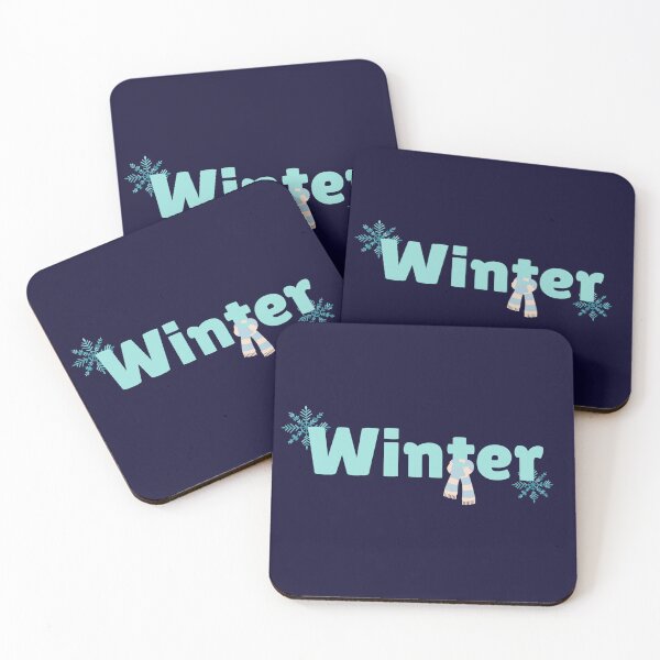 Item preview, Diseño tipográfico de copos de nieve y bufandas de invierno designed and sold by ARTDXB.