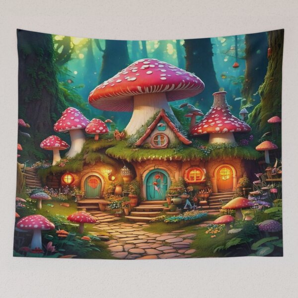Item preview, Lifestyle Hub: Enchanted Forest Gnome Village with Mushroom Homes designed and sold by M&M Lifestyle Hub.