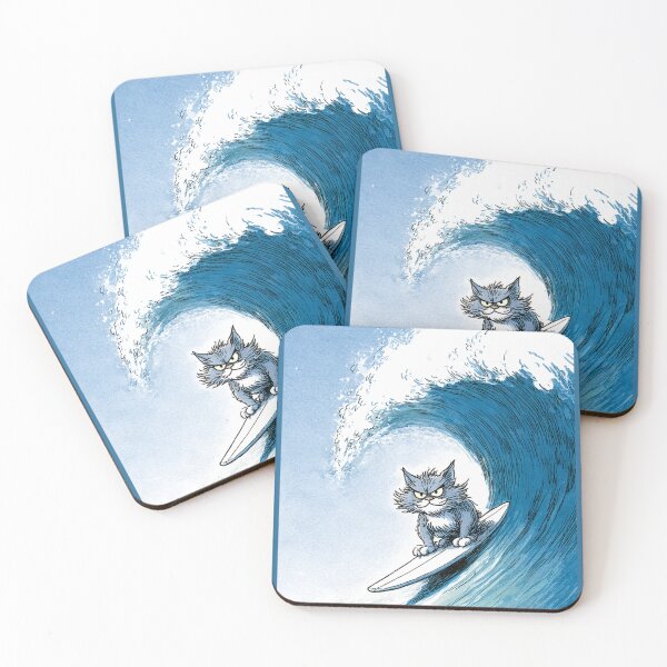 Item preview, Surfin' Cartoon Cat designed and sold by Tridentulus.