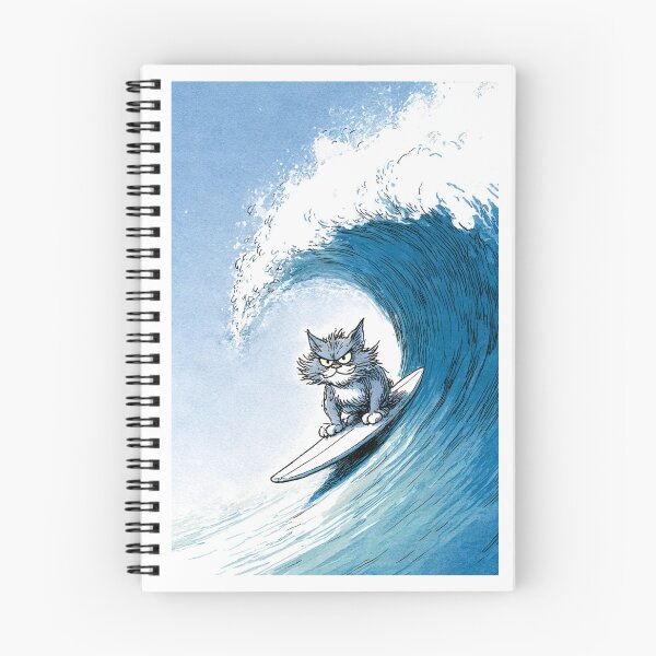 Item preview, Surfin' Cartoon Cat designed and sold by Tridentulus.