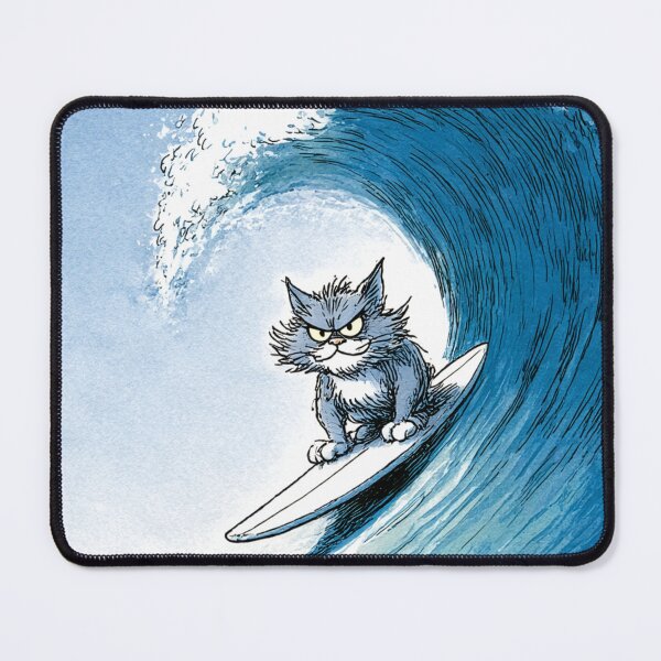 Item preview, Surfin' Cartoon Cat designed and sold by Tridentulus.