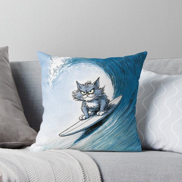 Item preview, Surfin' Cartoon Cat designed and sold by Tridentulus.