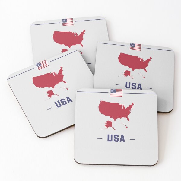 Item preview, Bold USA Map with Patriotic Colors designed and sold by mashmosh.