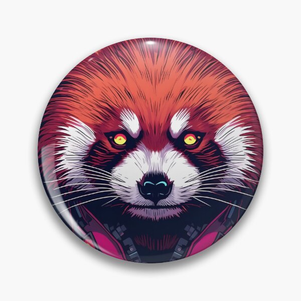 Item preview, Cyberpunk Red Panda – Neon Gunslinger designed and sold by Grizzlysales.
