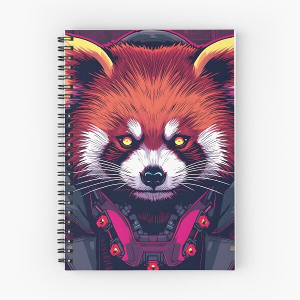 Item preview, Cyberpunk Red Panda – Neon Gunslinger designed and sold by Grizzlysales.