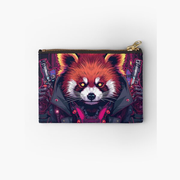 Item preview, Cyberpunk Red Panda – Neon Gunslinger designed and sold by Grizzlysales.
