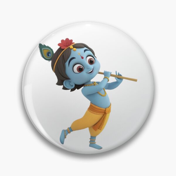 Item preview, Baby Krishna Playing the Flute  designed and sold by PranaProjectDesigns.