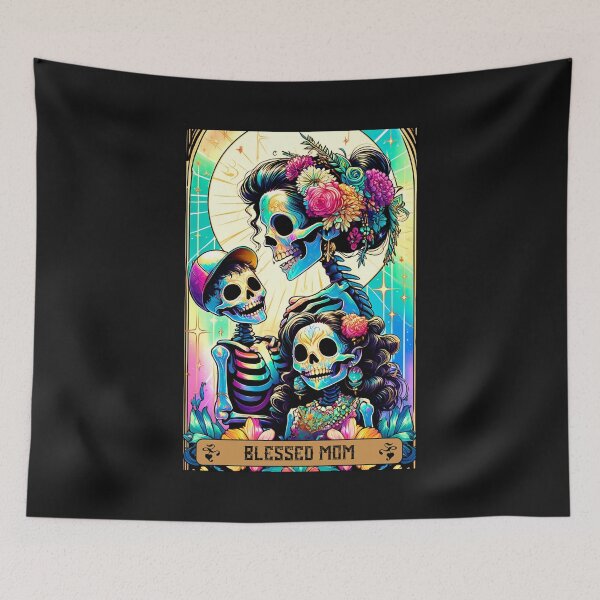Item preview, The Blessed Mom Tarot Skeleton Card Apparel & Home Decor designed and sold by Compass and a Camera.