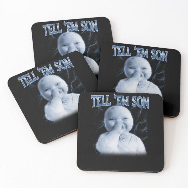 Item preview, Tell 'Em Son AI Niche Motion Baby Holding Laugh Genz Tuff Meme designed and sold by elderberry.