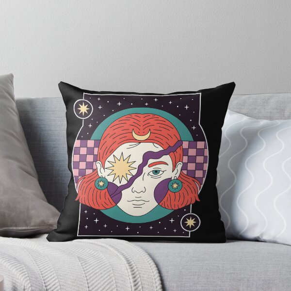 Item preview, surreal Cosmic Retro Portrait With Mystical Elements designed and sold by DrawHandArt.