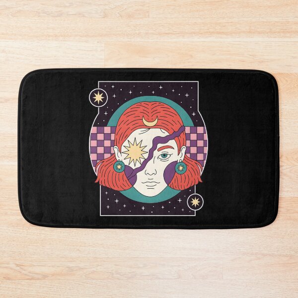 Item preview, surreal Cosmic Retro Portrait With Mystical Elements designed and sold by DrawHandArt.