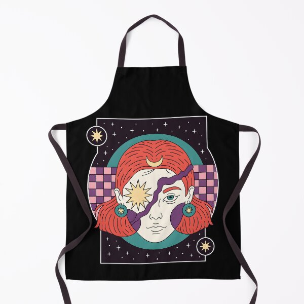 Item preview, surreal Cosmic Retro Portrait With Mystical Elements designed and sold by DrawHandArt.