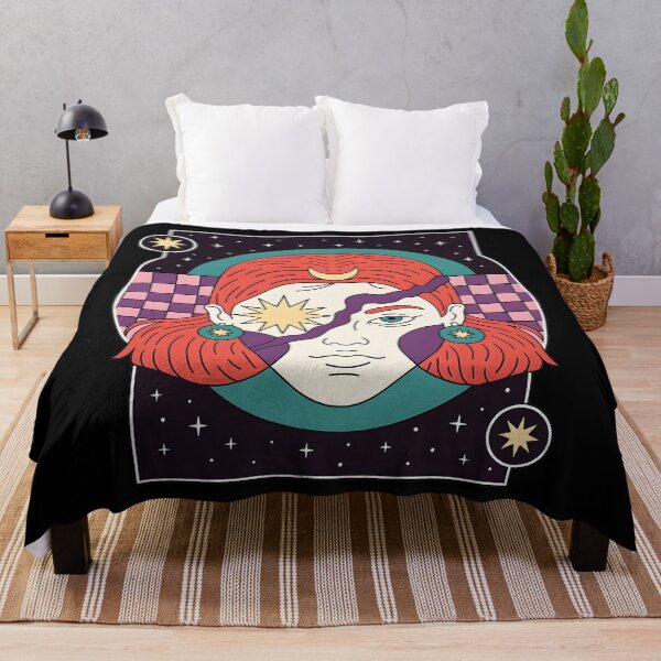 Item preview, surreal Cosmic Retro Portrait With Mystical Elements designed and sold by DrawHandArt.