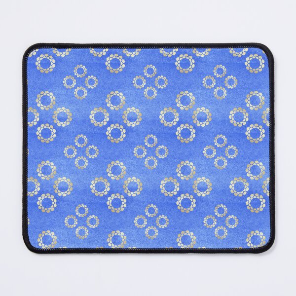 Item preview, Blue Gold Floral Dot Pattern designed and sold by CharlieDesings.