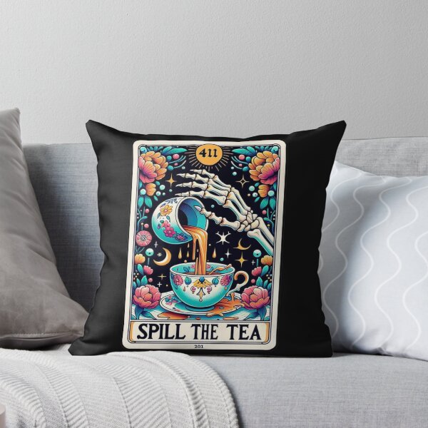 Item preview, Spill the Tea Tarot Card Apparel & Home Decor designed and sold by Compass and a Camera.