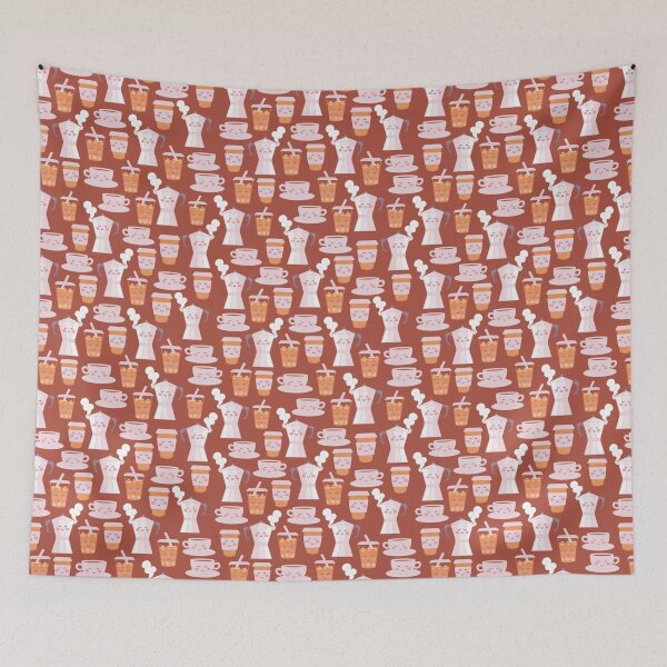 Item preview, cute coffee pattern designed and sold by winterpumpkin.