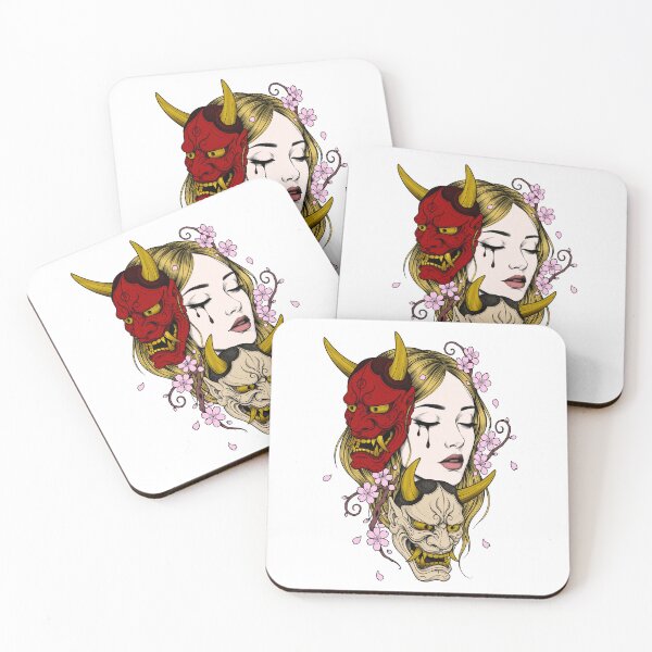 Item preview, The girl with the Oni masks designed and sold by krabbaraban.