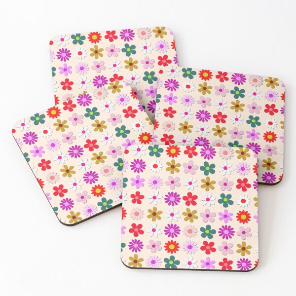 Item preview, Retro 70s Floral Pattern - Groovy Colorful Flower Power Graphic designed and sold by DeeLulu.