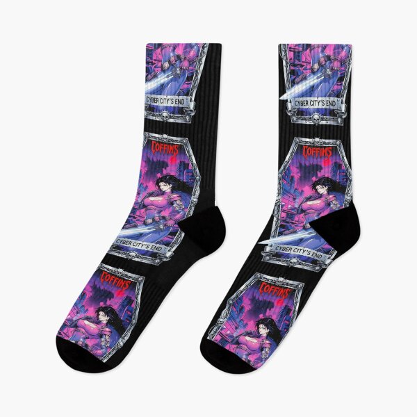 Item preview, Cyber City's End - Retro Scifi Anime Girl designed and sold by CoffinsArt.