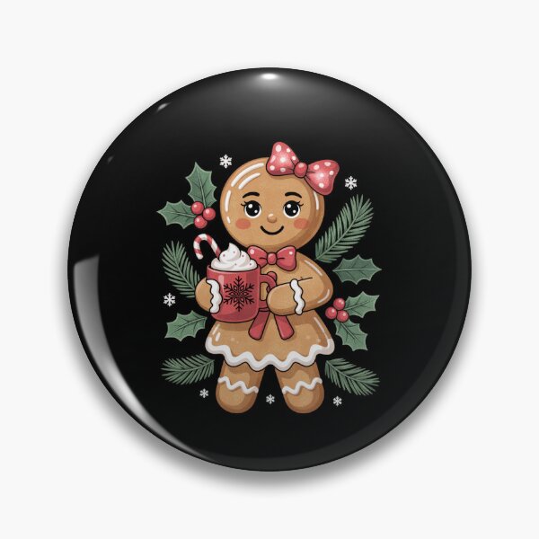 Item preview, Cute Gingerbread Girl Christmas Cocoa Art designed and sold by FreshVibe Prints.
