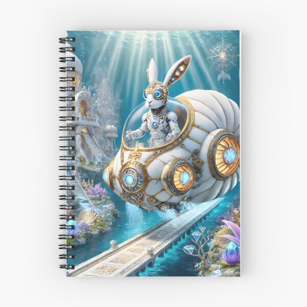 Item preview, A cyborg rabbit aboard a Nautilus 003L1P175TH7KE9 designed and sold by OsirizyahDesign.